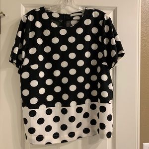 Black & White polka dot blouse